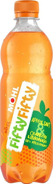 Möhl fifty fifty PET EW Six-Pack*
(Apfelsaft/Orange)